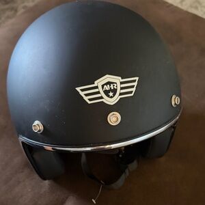 AHR Black Motorcycle Helmet
